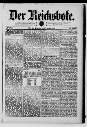 Der Reichsbote vom 22.11.1883
