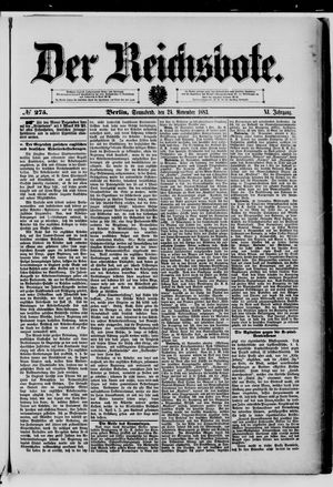 Der Reichsbote vom 24.11.1883