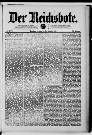 Der Reichsbote vom 27.11.1883