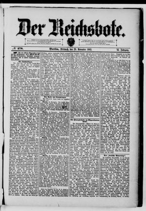 Der Reichsbote vom 28.11.1883