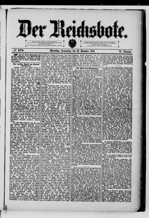 Der Reichsbote vom 29.11.1883