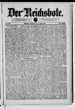 Der Reichsbote on Jan 12, 1884