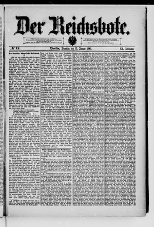 Der Reichsbote on Jan 15, 1884