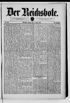 Der Reichsbote on Jan 18, 1884
