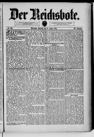 Der Reichsbote vom 23.01.1884