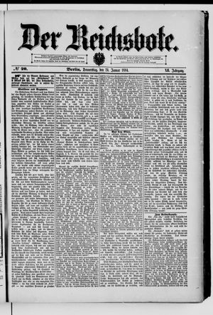 Der Reichsbote vom 24.01.1884