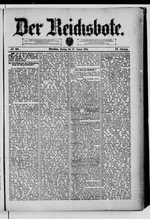 Der Reichsbote vom 25.01.1884