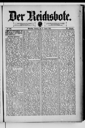 Der Reichsbote vom 27.01.1884