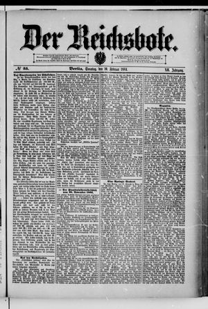 Der Reichsbote vom 10.02.1884