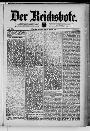 Der Reichsbote vom 27.02.1884