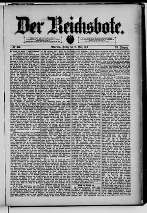 Der Reichsbote on Mar 14, 1884