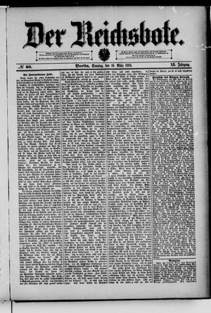 Der Reichsbote vom 16.03.1884