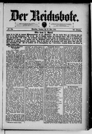 Der Reichsbote vom 25.03.1884
