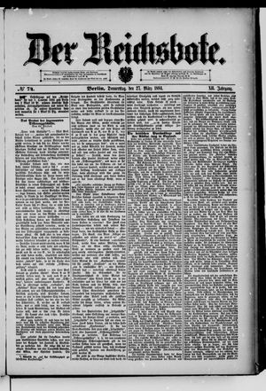 Der Reichsbote vom 27.03.1884