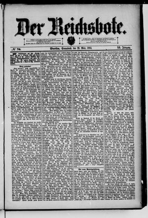 Der Reichsbote on Mar 29, 1884