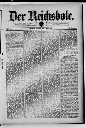Der Reichsbote on Apr 2, 1884