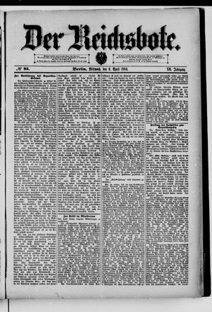 Der Reichsbote vom 09.04.1884
