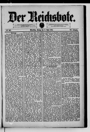 Der Reichsbote vom 11.04.1884