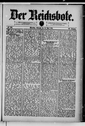 Der Reichsbote vom 23.04.1884