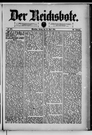 Der Reichsbote vom 25.04.1884