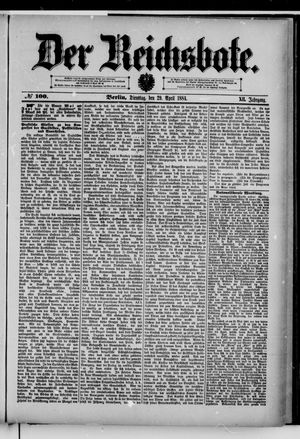 Der Reichsbote vom 29.04.1884
