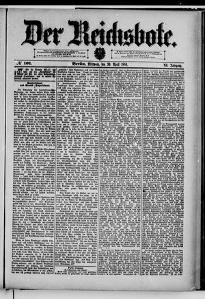 Der Reichsbote vom 30.04.1884