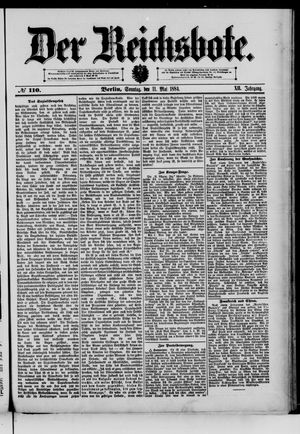 Der Reichsbote vom 11.05.1884
