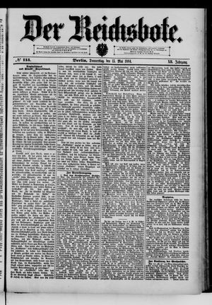 Der Reichsbote on May 15, 1884
