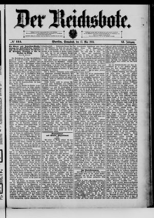 Der Reichsbote vom 17.05.1884