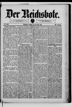 Der Reichsbote vom 20.05.1884