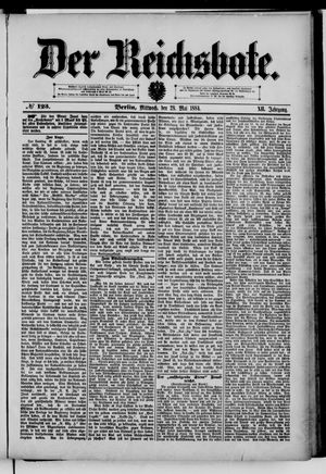 Der Reichsbote on May 28, 1884