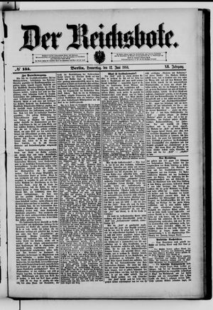 Der Reichsbote vom 12.06.1884