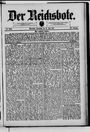 Der Reichsbote vom 21.06.1884