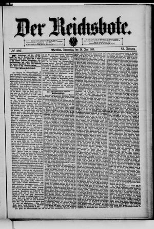Der Reichsbote vom 26.06.1884