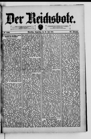 Der Reichsbote vom 10.07.1884