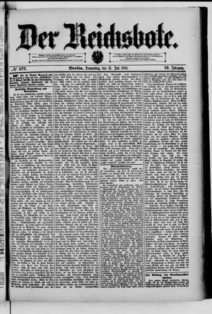Der Reichsbote vom 31.07.1884
