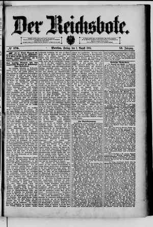 Der Reichsbote vom 01.08.1884