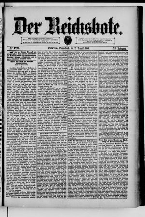Der Reichsbote on Aug 2, 1884