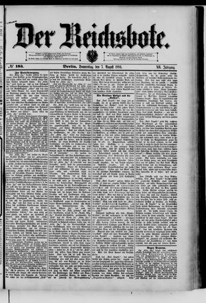 Der Reichsbote vom 07.08.1884