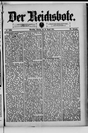 Der Reichsbote on Aug 10, 1884