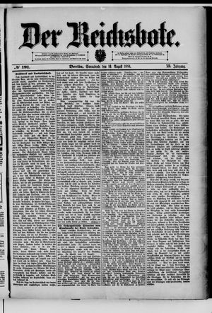 Der Reichsbote on Aug 16, 1884