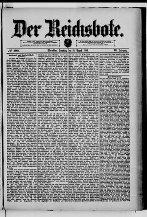 Der Reichsbote vom 19.08.1884