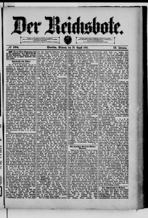 Der Reichsbote on Aug 20, 1884