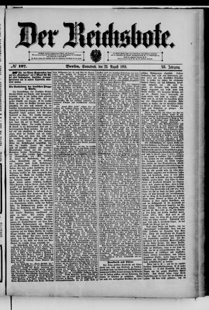 Der Reichsbote vom 23.08.1884