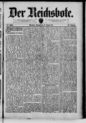 Der Reichsbote vom 27.08.1884