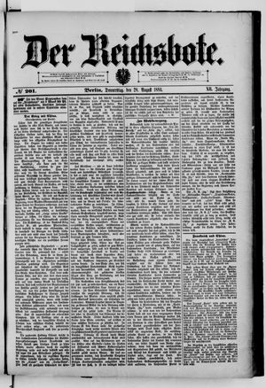 Der Reichsbote on Aug 28, 1884
