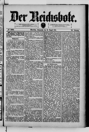 Der Reichsbote vom 30.08.1884