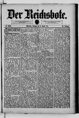 Der Reichsbote vom 31.08.1884