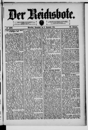 Der Reichsbote vom 06.09.1884