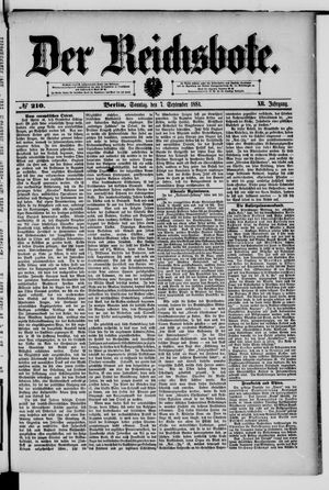 Der Reichsbote vom 07.09.1884